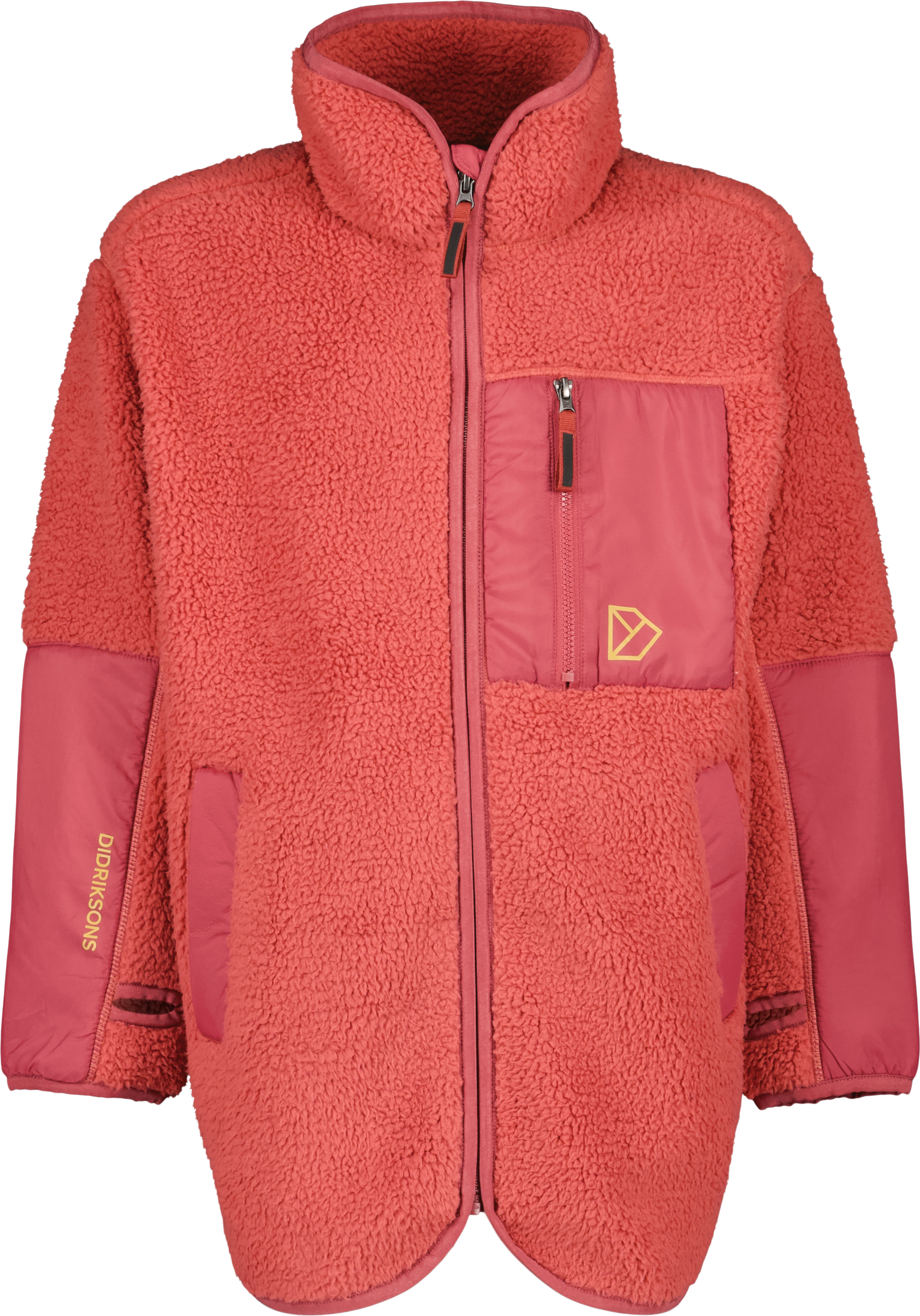 Didriksons Kids’ Marmor Full Zip Long Mineral Red