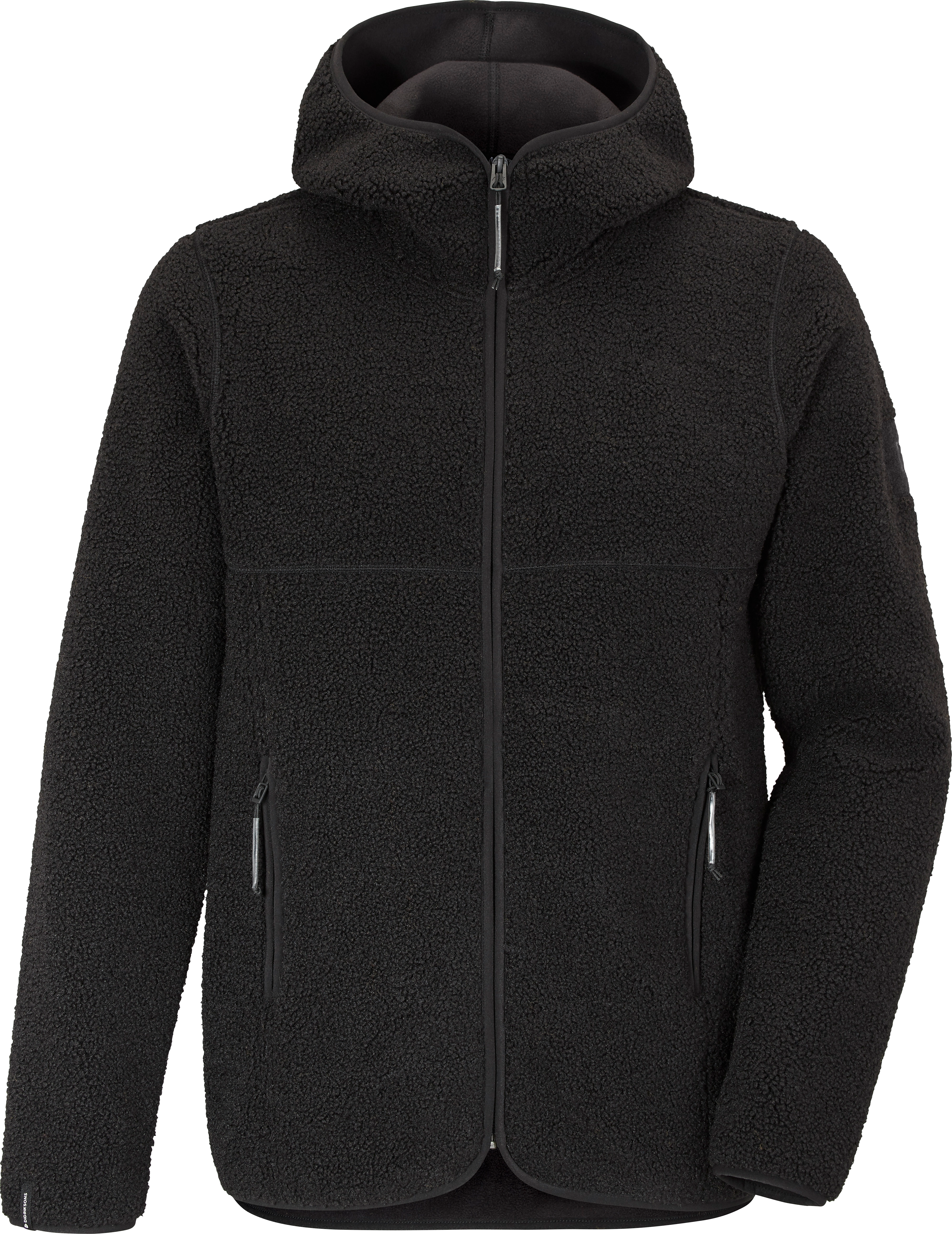 Didriksons Men's Bror Full Zip 3 Black Mellomlag trøyer L