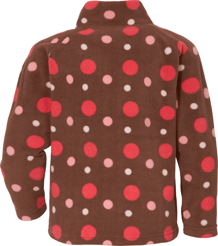 Kids' Monte Printed Full Zip 7 Small Dotted Brown Print Didriksons