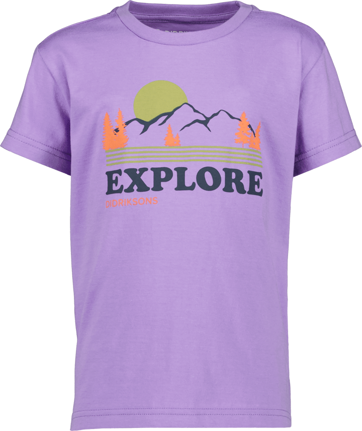 Kids' Mynta Logo T-shirt Explore Bigger Jacaranda Purple Didriksons