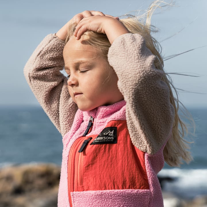Didriksons Kids' Anten Full Zip Light Heather Pink Didriksons