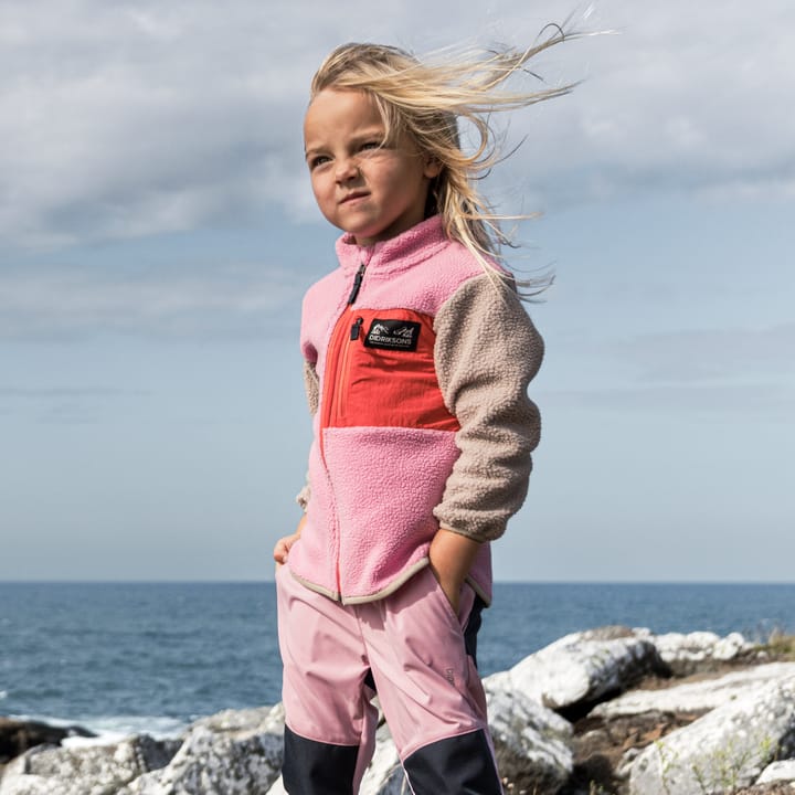 Didriksons Kids' Anten Full Zip Light Heather Pink Didriksons