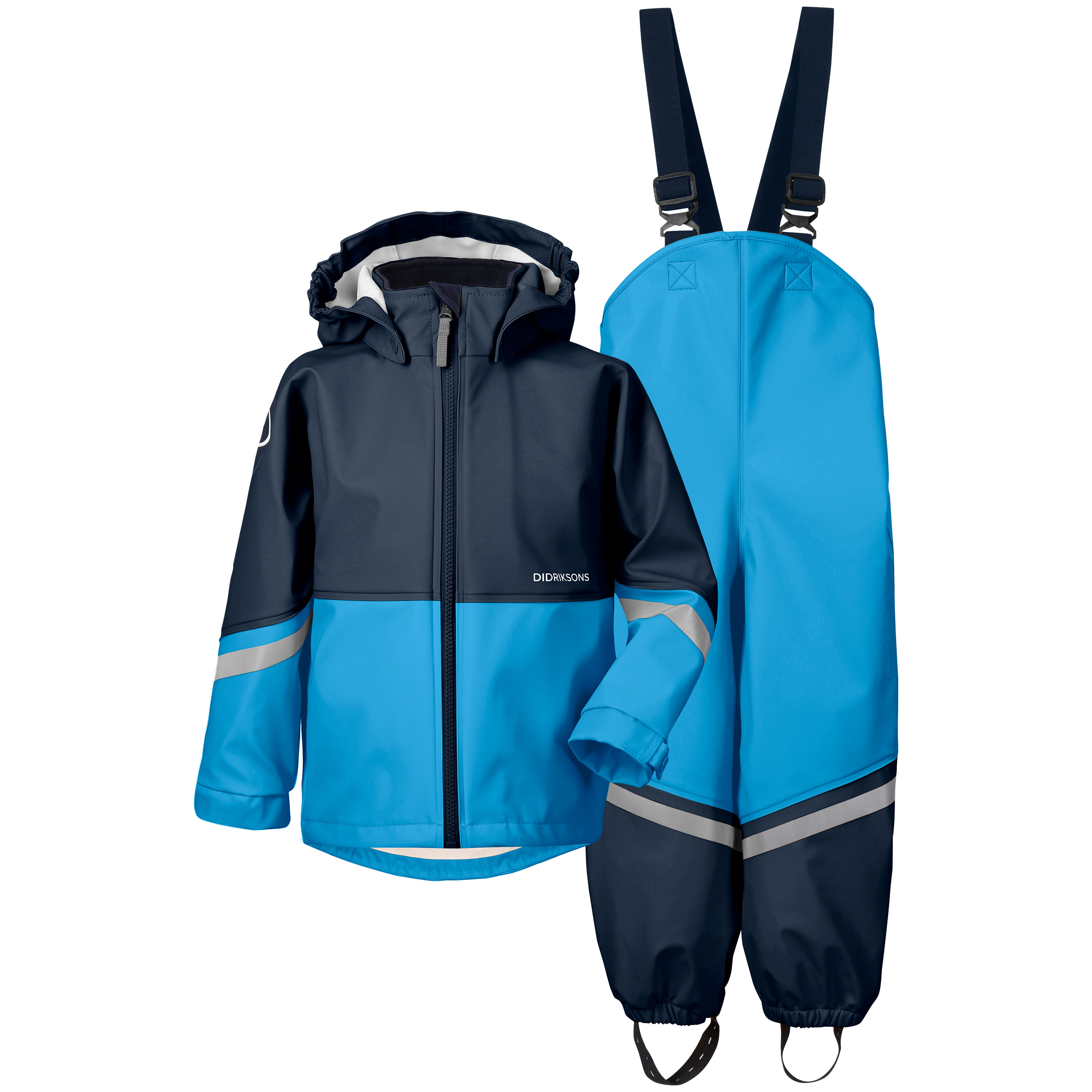 Didriksons Kids' Waterman C Set Sharp Blue Regnsett 110