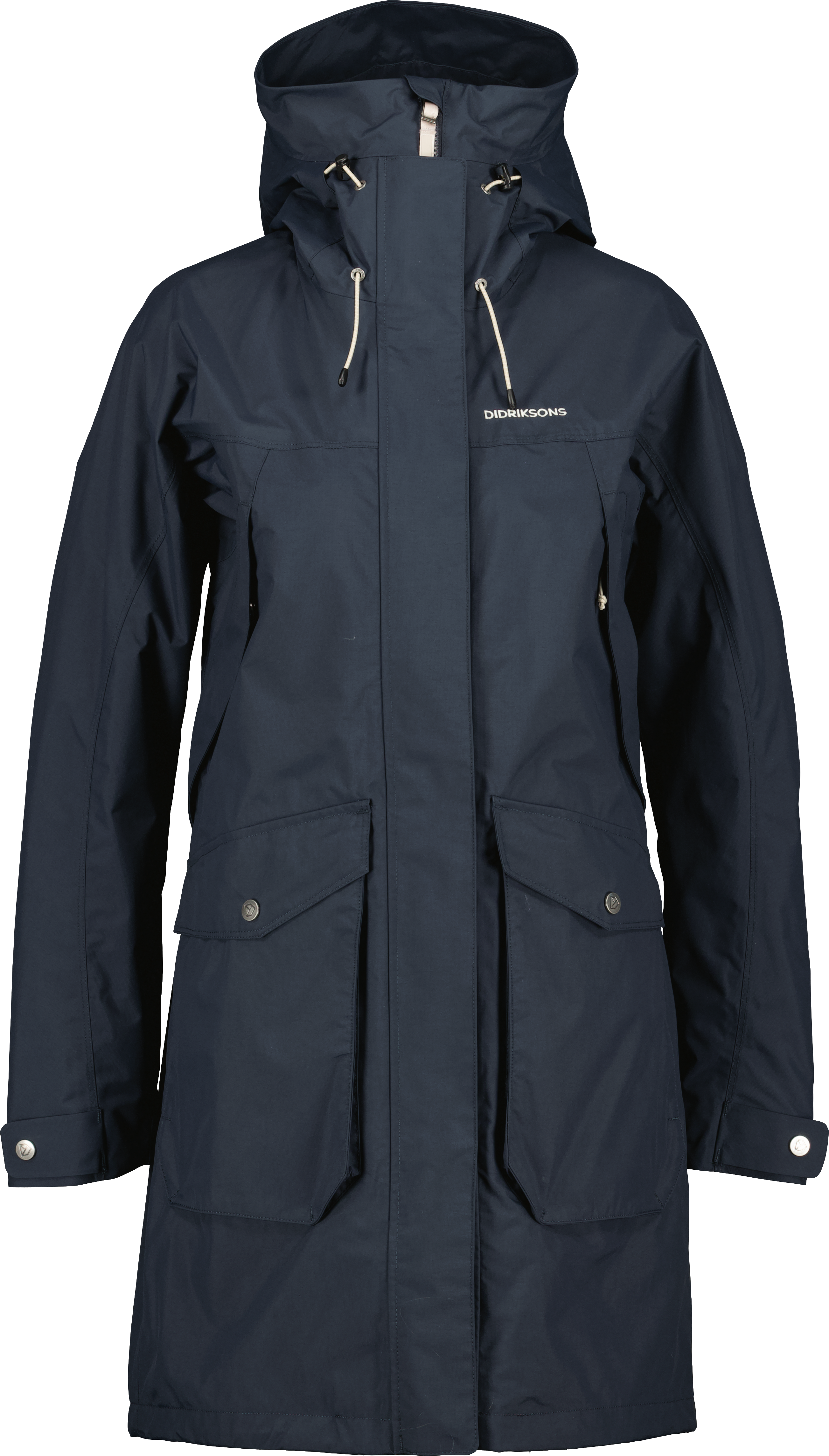 Didriksons Women's Thelma Parka 10 Dark Night Blue Parkatakit vuorettomat 46
