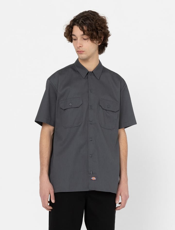 Dickies Men's Work Shirt Shortsleeve Rec Charcoal Grey Dickies