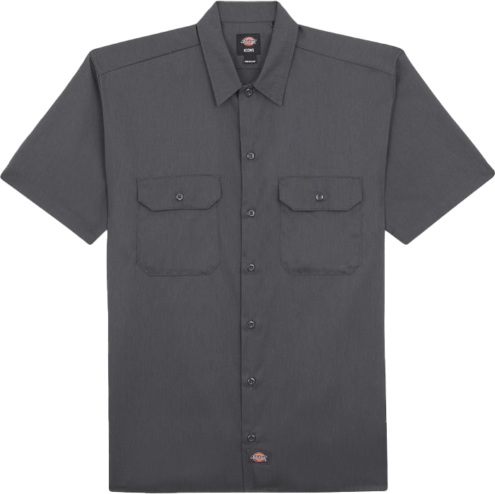 Dickies Men's Work Shirt Shortsleeve Rec Charcoal Grey