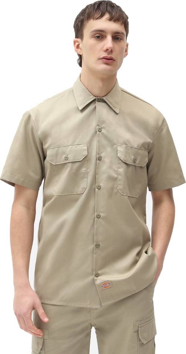 Dickies Men's Work Shirt Shortsleeve Rec Khaki Dickies