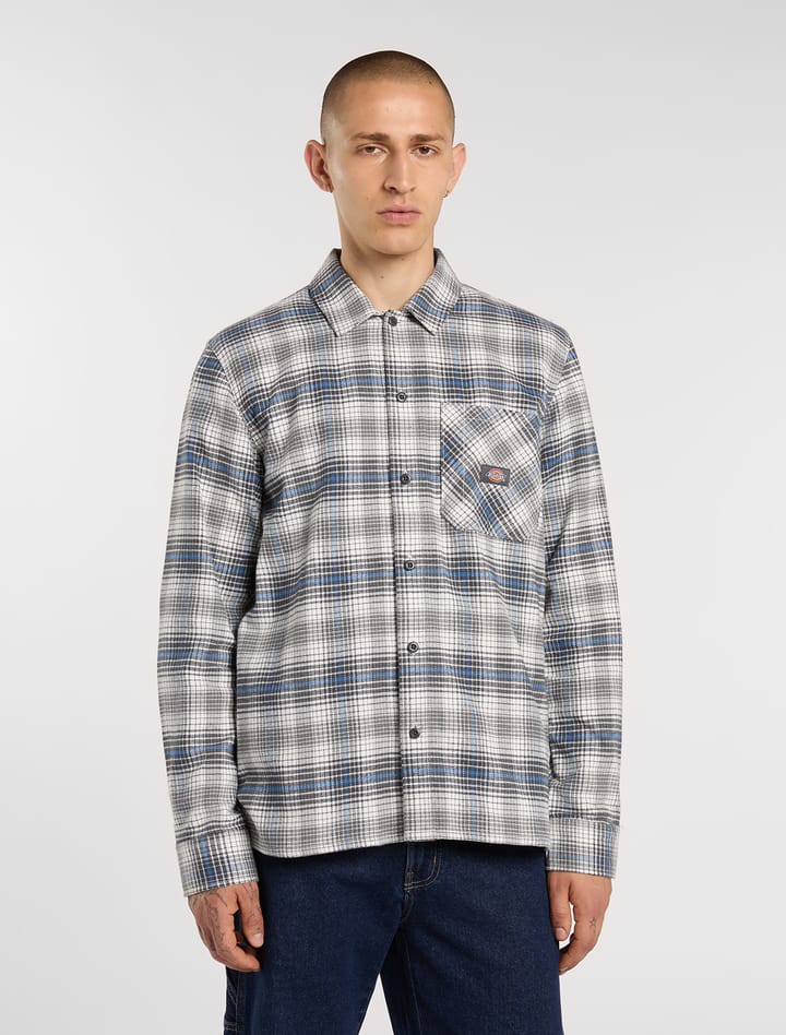 Dickies Men's Forest Check Shirt Stormy Sea Dickies