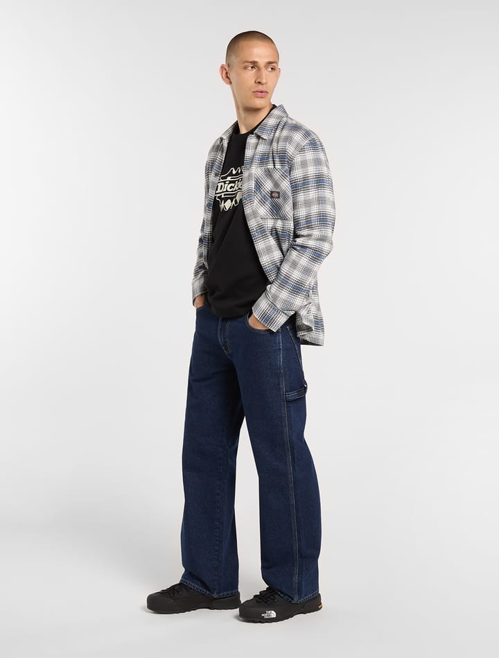 Dickies Men's Forest Check Shirt Stormy Sea Dickies