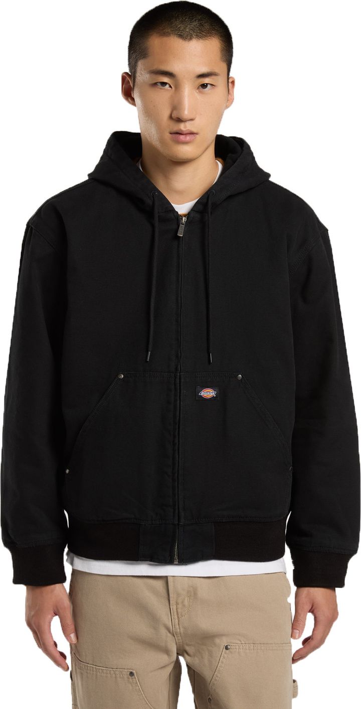 Dickies Men's Hilham Hooded Canvas Jacket Black Dickies