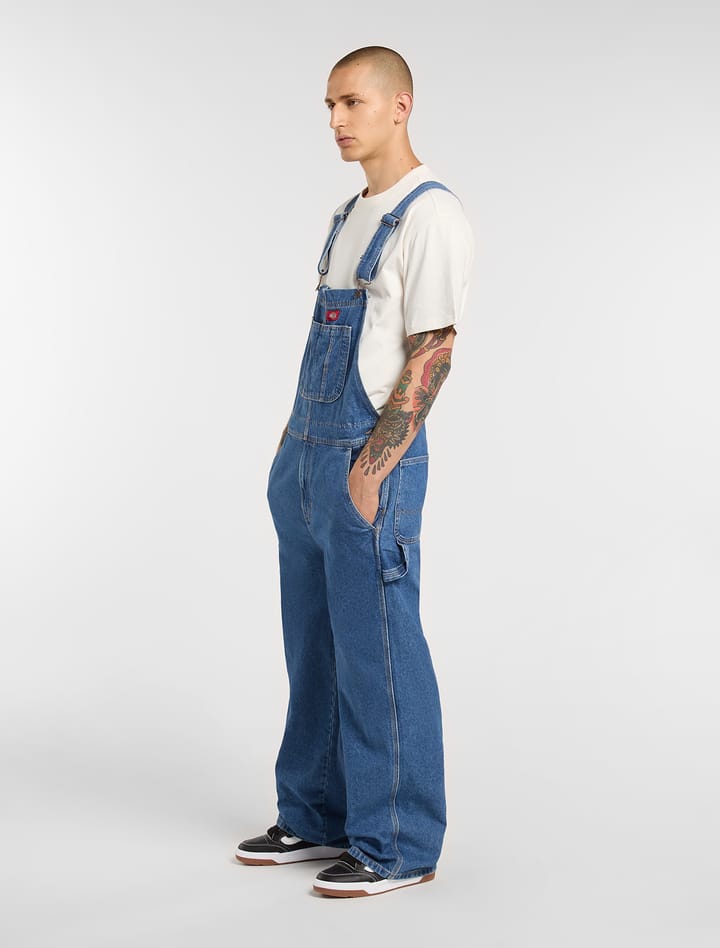 Dickies Men's Loose Denim Bib Classic Blue Dickies