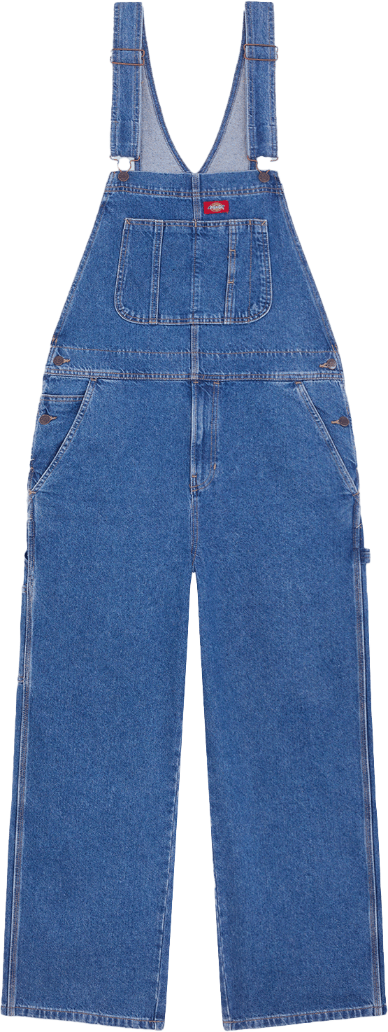Dickies Men's Loose Denim Bib Classic Blue Dickies