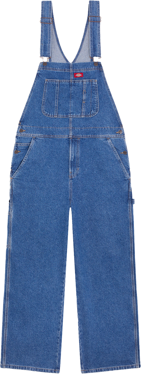 Men's Loose Denim Bib