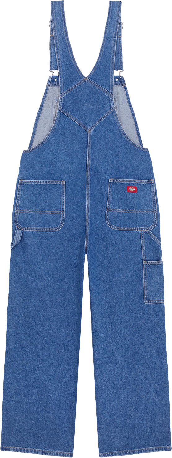 Dickies Men's Loose Denim Bib Classic Blue Dickies