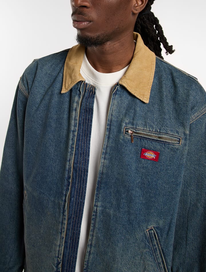 Dickies Men's Denim Painter Jacket Khaki Tinted Blue Dickies