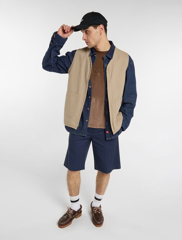 Dickies Men's Canvas Summer Vest Desert Sand Dickies