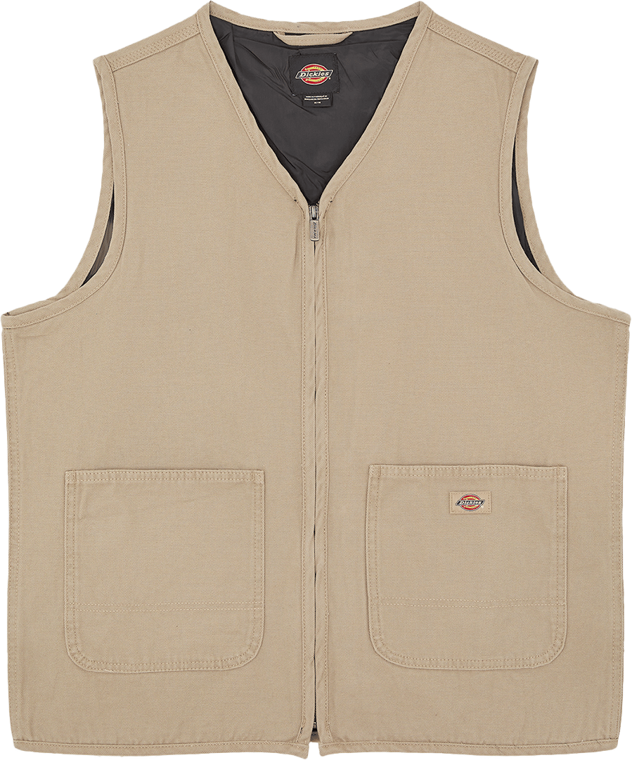 Dickies Men's Canvas Summer Vest Desert Sand