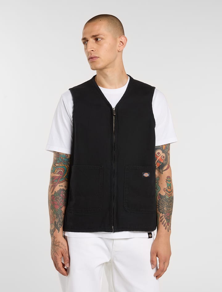 Dickies Men's Canvas Summer Vest Black Dickies
