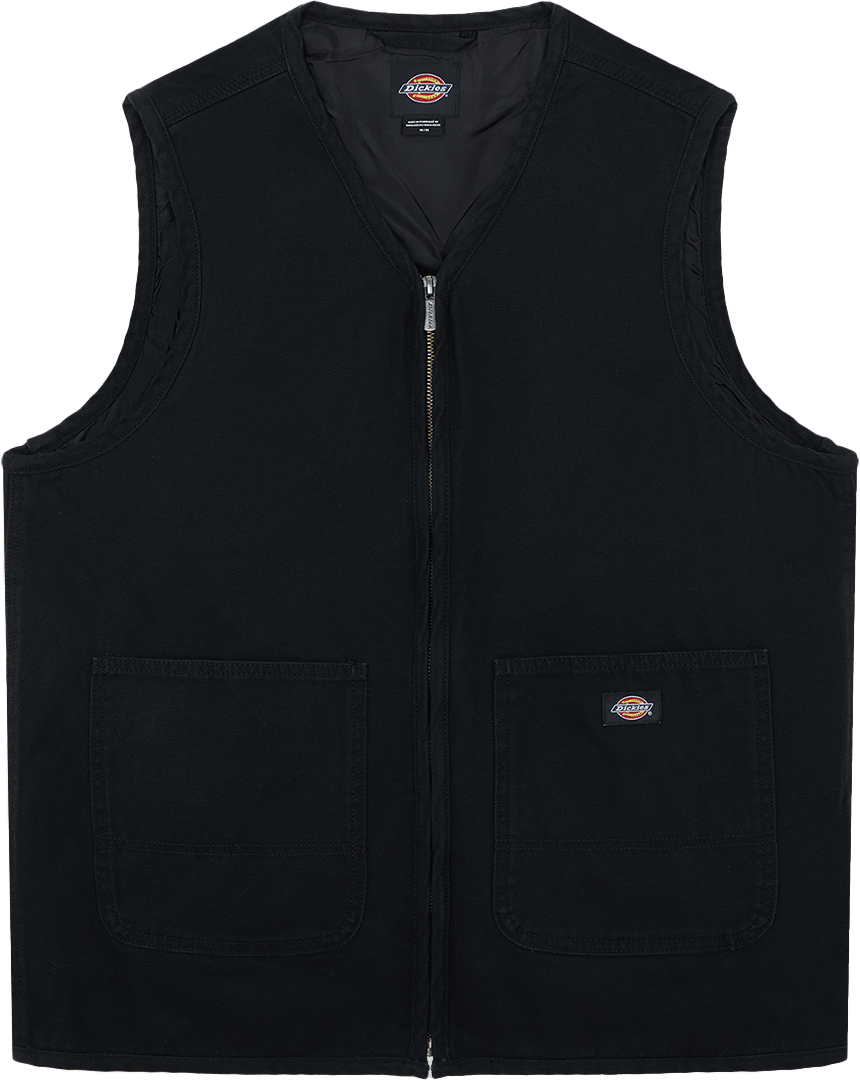 Dickies Men's Canvas Summer Vest Black