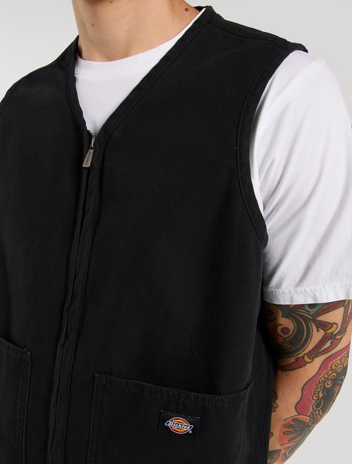 Dickies Men's Canvas Summer Vest Black Dickies