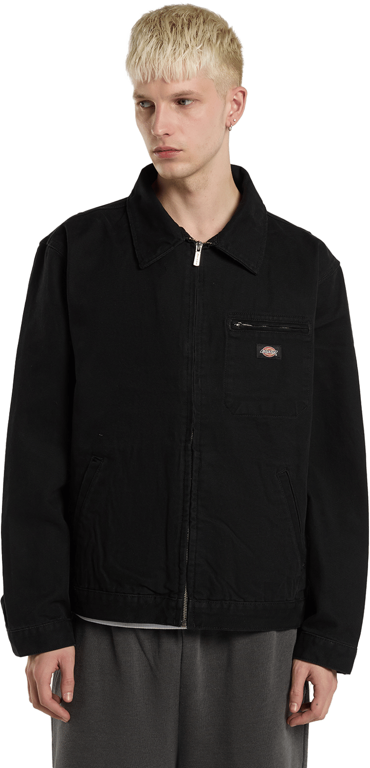 Dickies Men's Unlined Canvas Painter Jacket Black Dickies