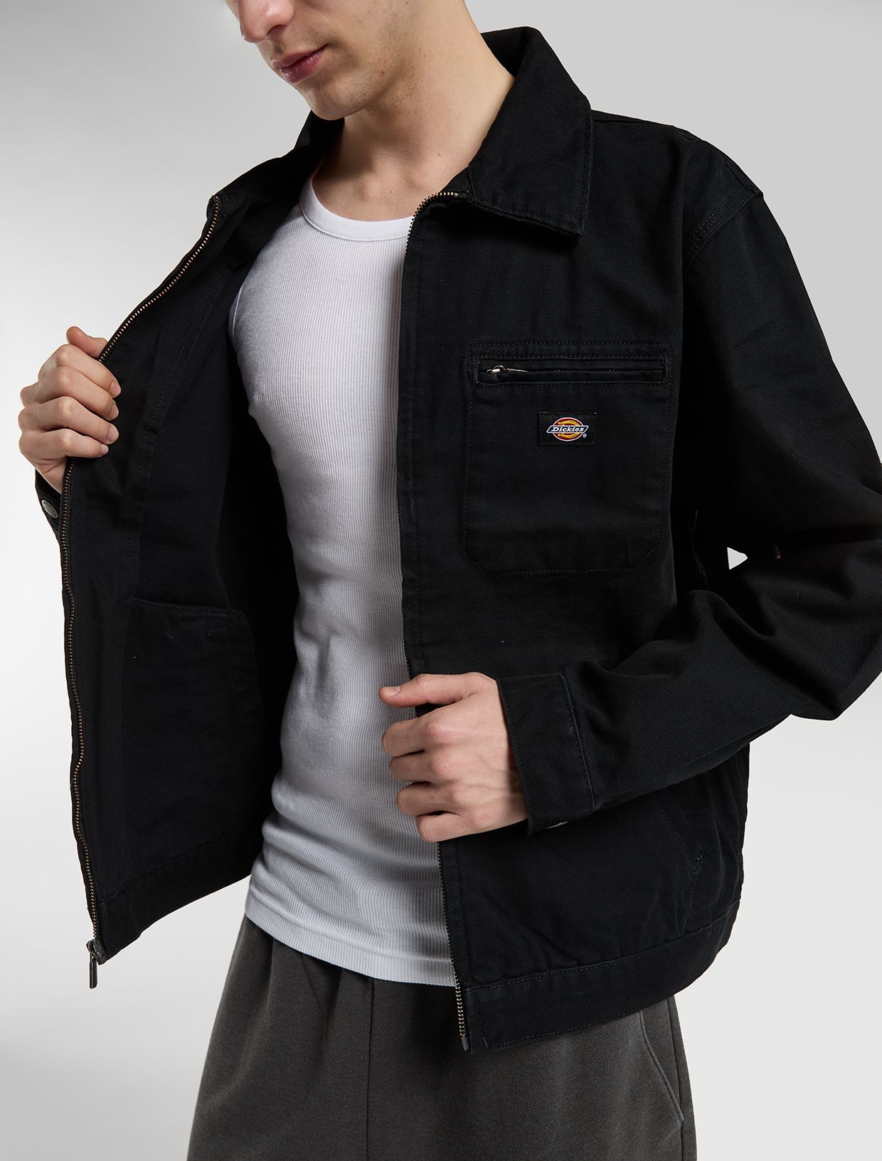 Dickies Men's Unlined Canvas Painter Jacket Black | Buy Dickies