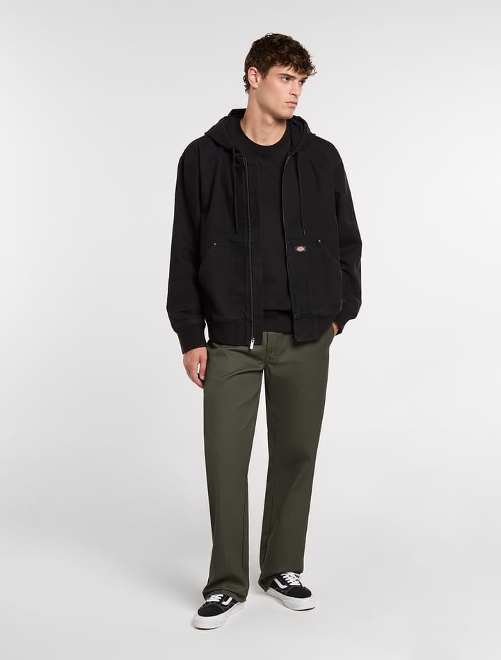 Dickies Men's Unlined Canvas Hooded Bomber Black Dickies