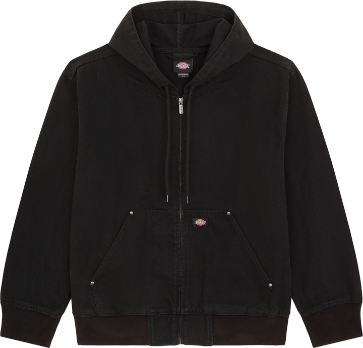 Dickies Men's Unlined Canvas Hooded Bomber Black Dickies