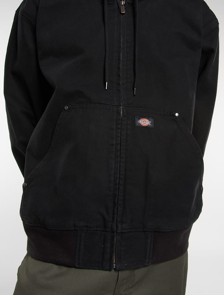 Dickies Men's Unlined Canvas Hooded Bomber Black Dickies