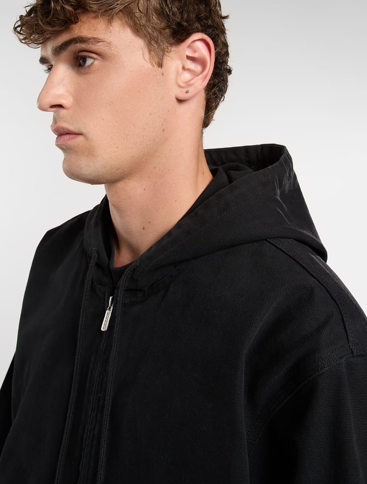 Dickies Men's Unlined Canvas Hooded Bomber Black Dickies