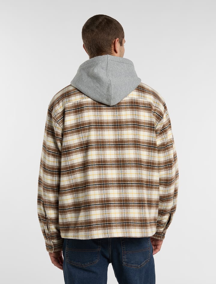 Dickies Men´s Eustis Hooded Flannel Shacket Egret Dickies