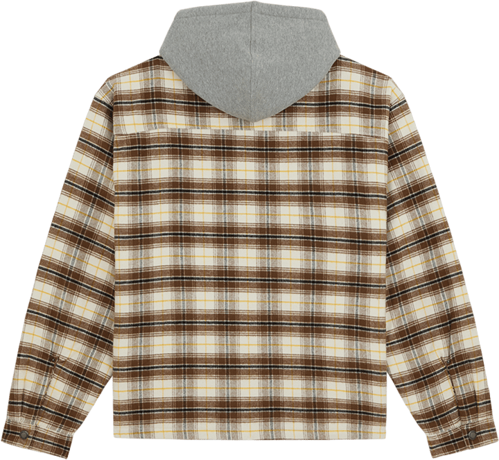 Dickies Men´s Eustis Hooded Flannel Shacket Egret Dickies