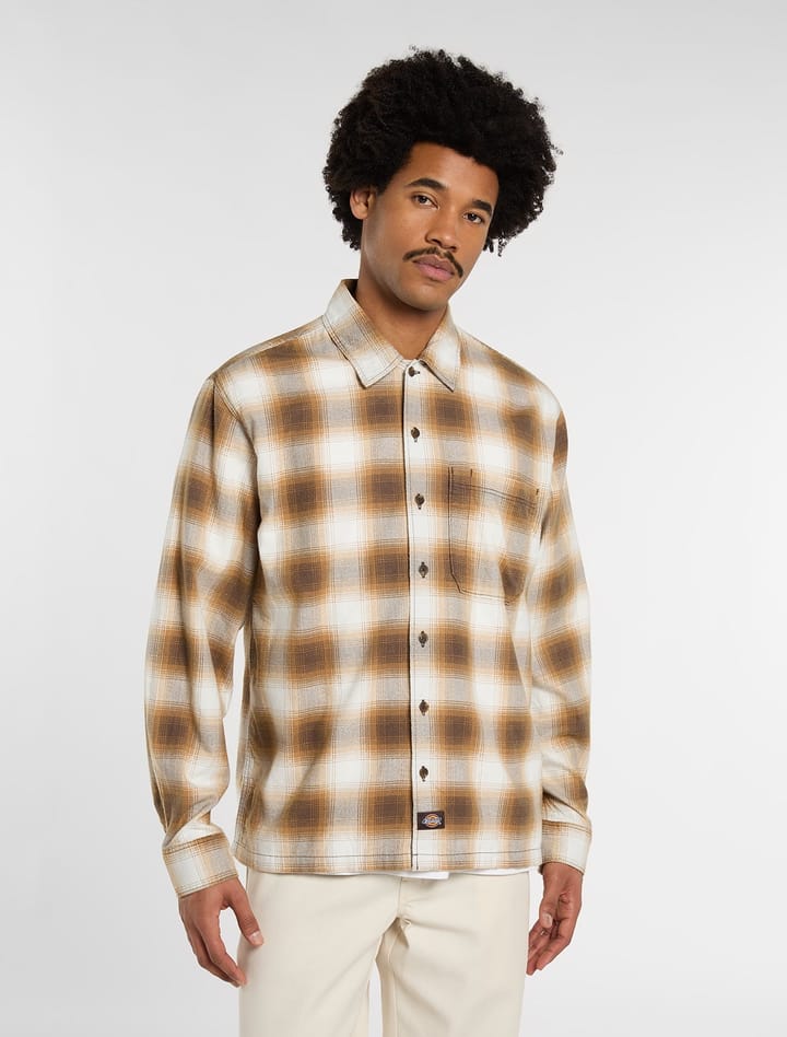 Dickies Men´s Gulfport Flannel Shirt Chocolate Brown Dickies