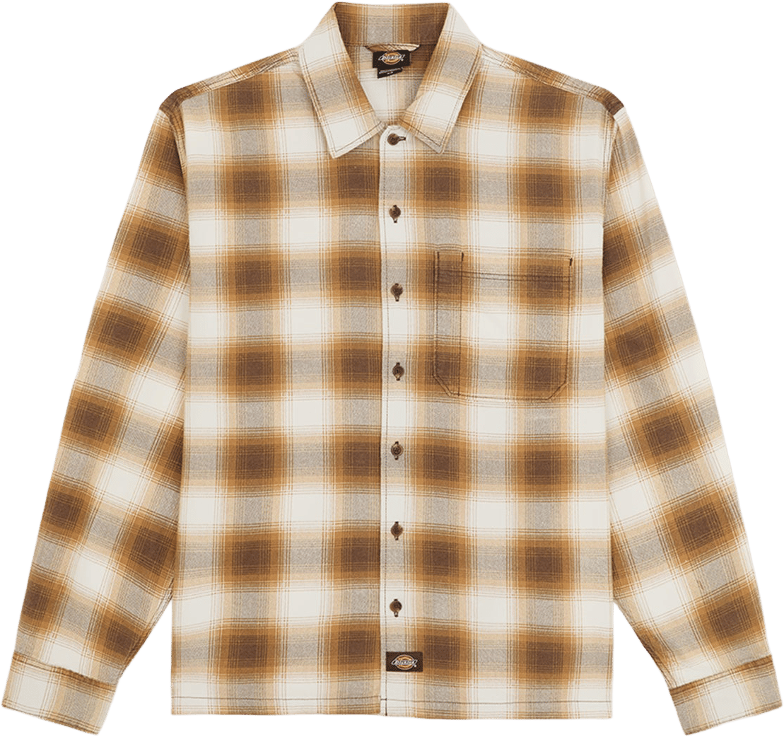 Dickies Men´s Gulfport Flannel Shirt Chocolate Brown