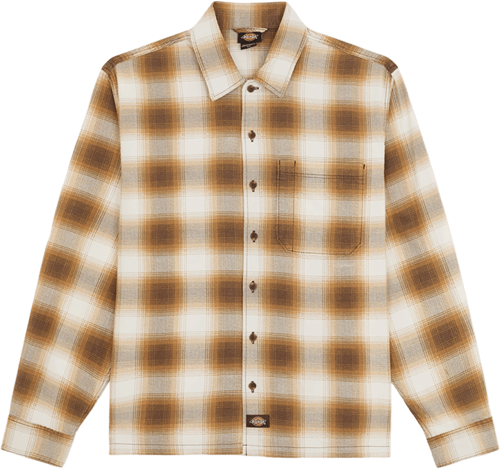 Dickies Men´s Gulfport Flannel Shirt Chocolate Brown Dickies