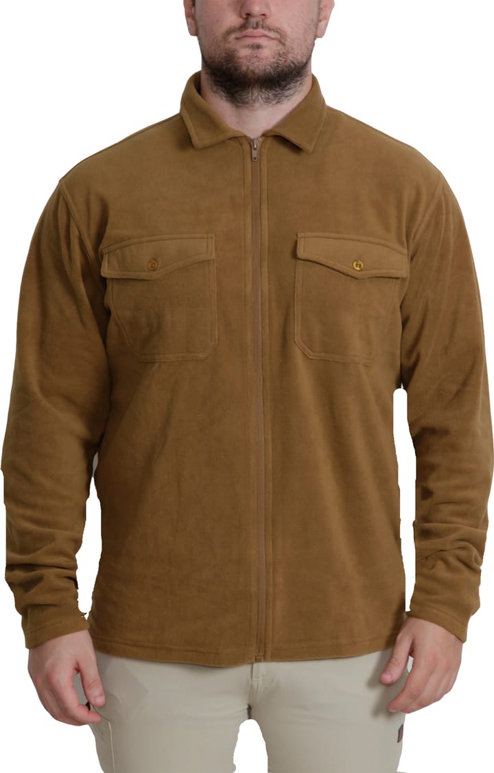 Men's Pescara Fleece Shirt Brown Dobsom