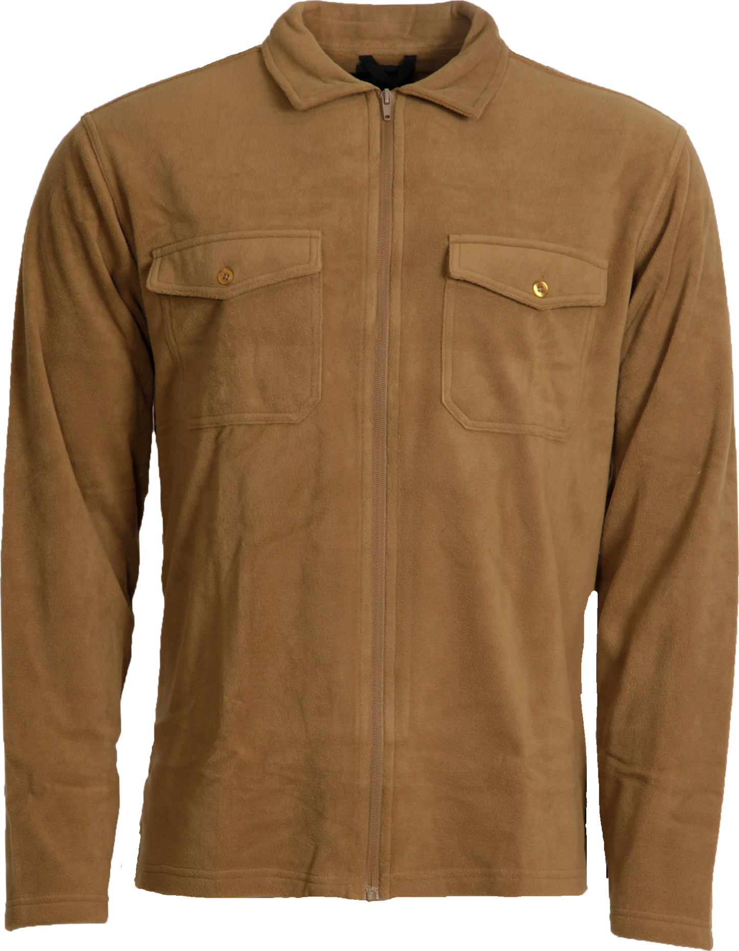 Dobsom Dobsom Men's Pescara Fleece Shirt Brown L, Brown