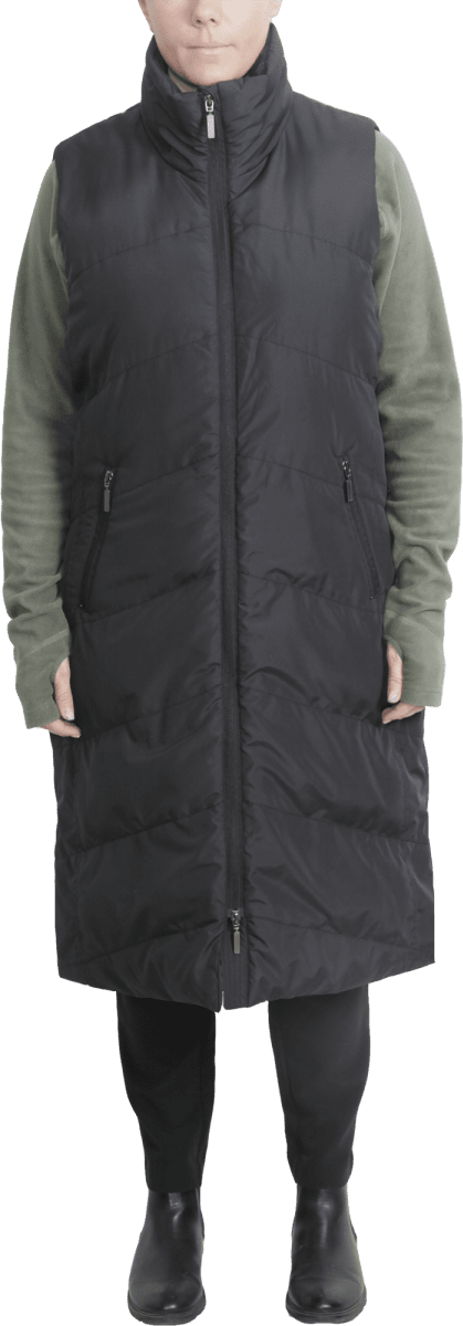 Women's Stockholm Long Vest Black Dobsom