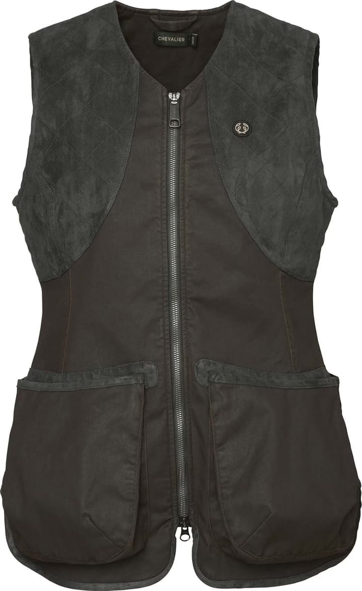 Chevalier Women's Vintage Dogsport Vest Leather Brown Chevalier