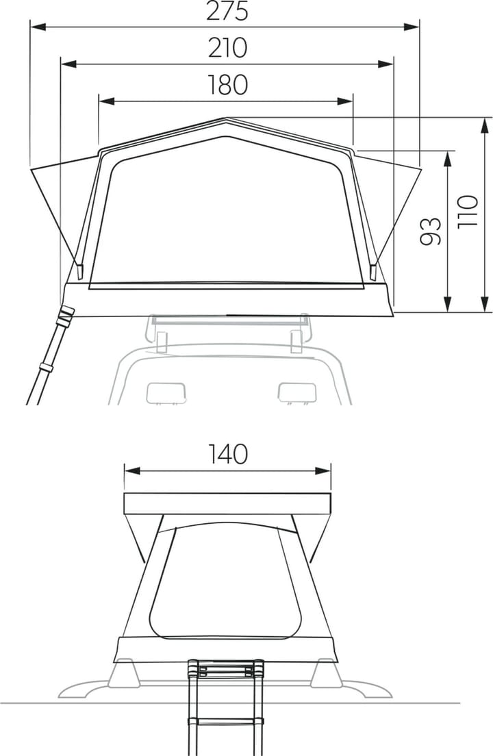 Inflatable Roof Tent TRT 140 AIR Ore Dometic