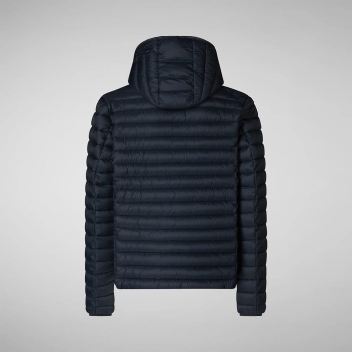 Save the Duck Men's Animal Free Hooded Puffer Jacket Donald Blue Black Save the Duck Save the Duck Men's Animal Free Hooded Puffer Jacket Donald Blue Black Save the Duck