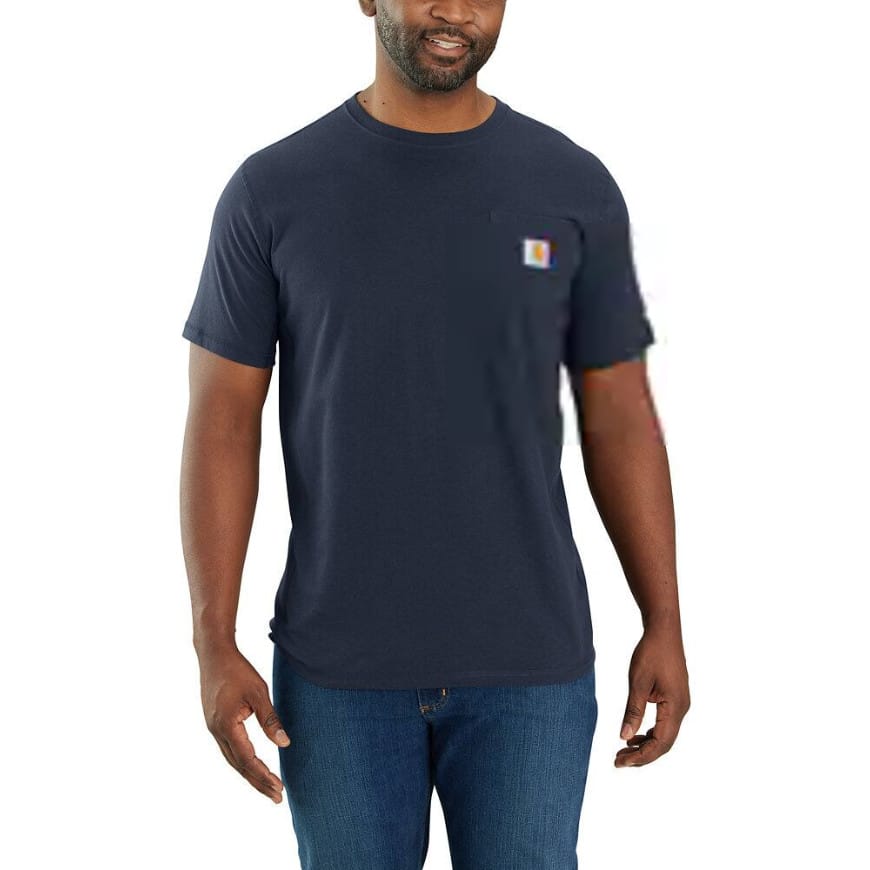 Carhartt Men's Carhartt Force Relaxed Fit Midweight Short-Sleeve Pocket T-Shirt  Navy