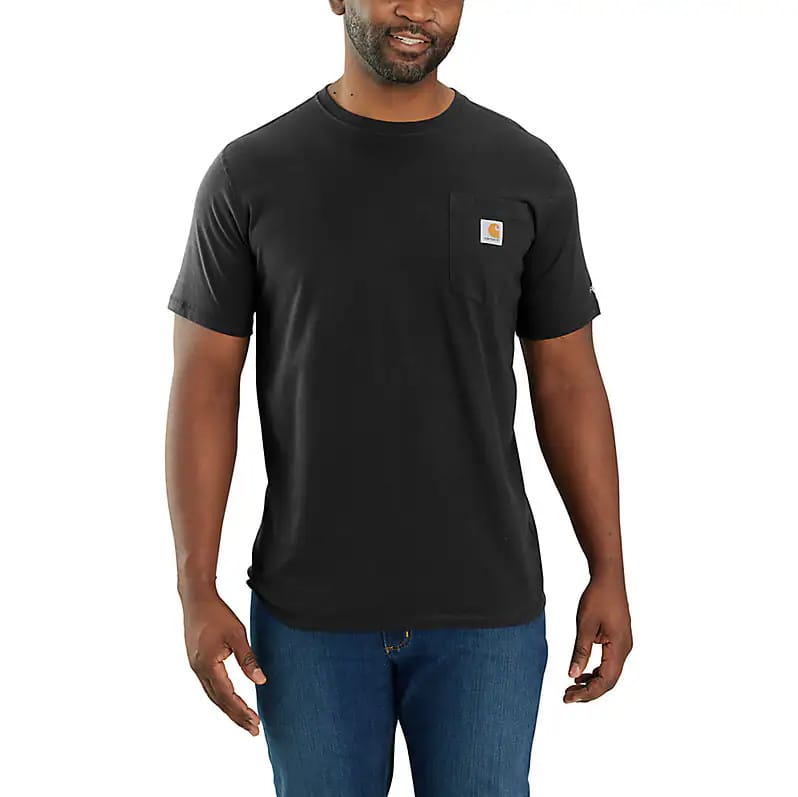 Carhartt Men's Carhartt Force Relaxed Fit Midweight Short-Sleeve Pocket T-Shirt  Black