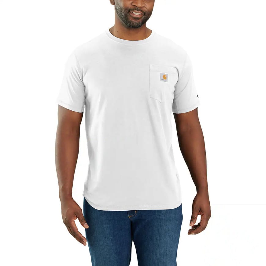 Carhartt Men's Carhartt Force Relaxed Fit Midweight Short-Sleeve Pocket T-Shirt  White