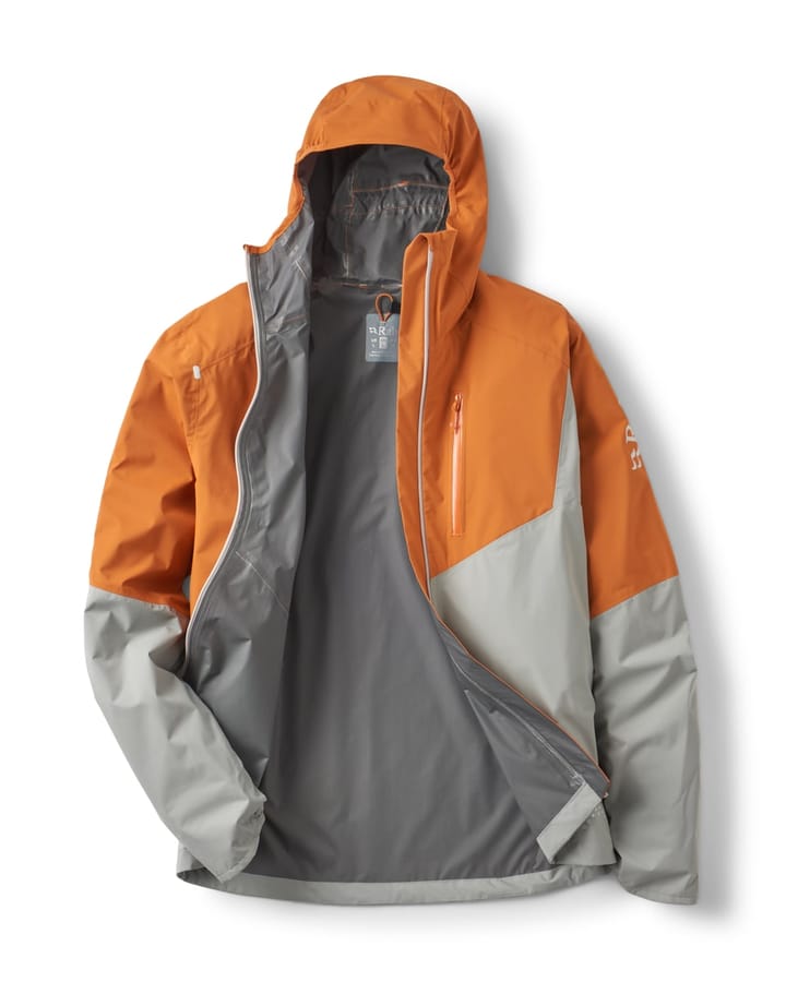 Rab Downpour Trail Light Jacket Dark Melba/light Zinc Rab