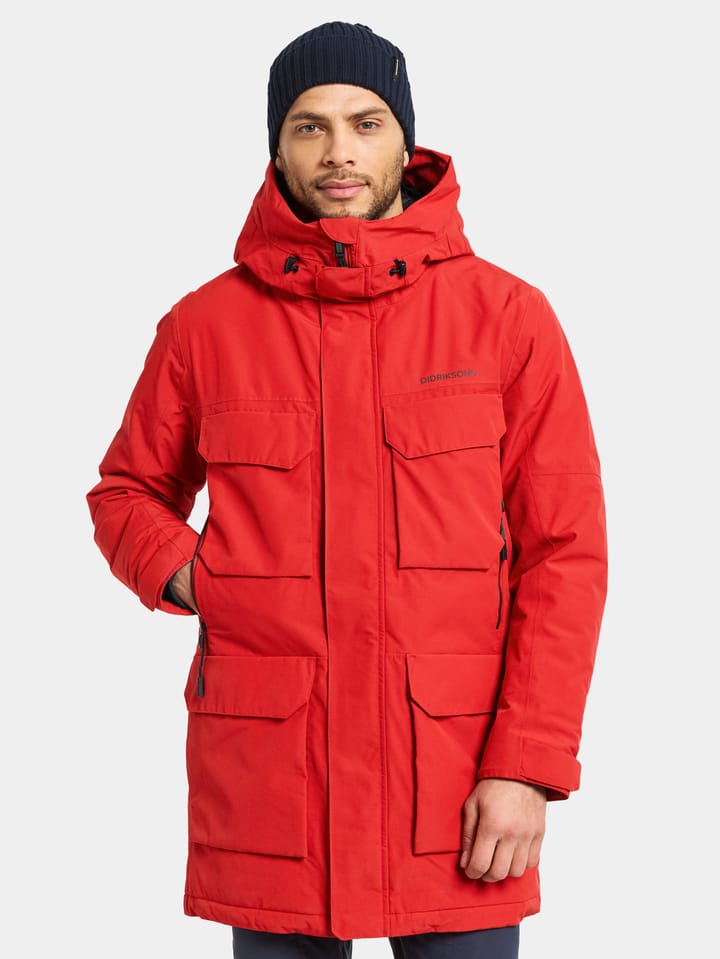 Didriksons Men's Drew Parka 8 Pomme Red Didriksons Didriksons Men's Drew Parka 8 Pomme Red Didriksons