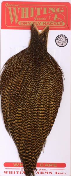 Whiting Whiting Dry Fly Cape - Grizzly/G.Olive Bronsegradering Whiting