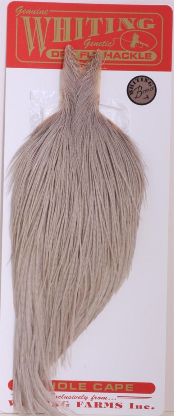 Whiting Whiting Dry Fly Cape - Light Dyed Dun Bronsegradering Whiting