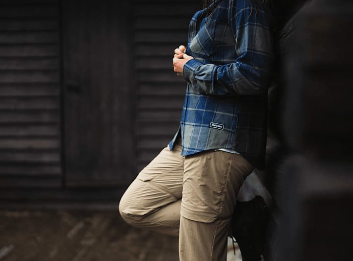 Bergans Women's Nordmarka Flannel Shirt Green Mud/navy Blue Check Bergans