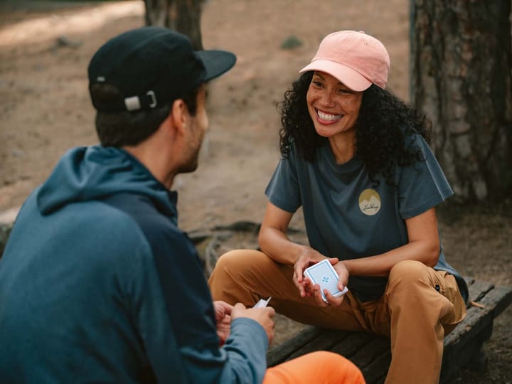 Lundhags Women's Järpen Printed T-Shirt Dark Sky Blue Lundhags